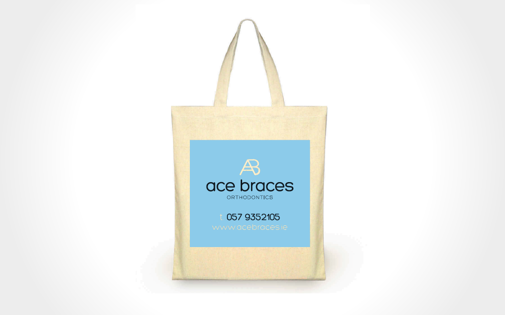 Branded promotional bag by Gillian Heron