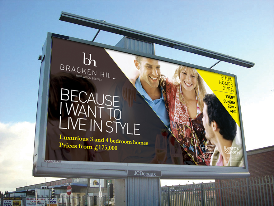 Housing development billboard design by Liam Mulherin