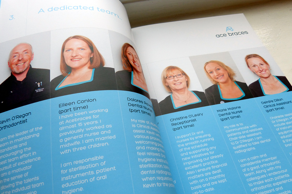 Dental practice brochure designed by Liam Mulherin