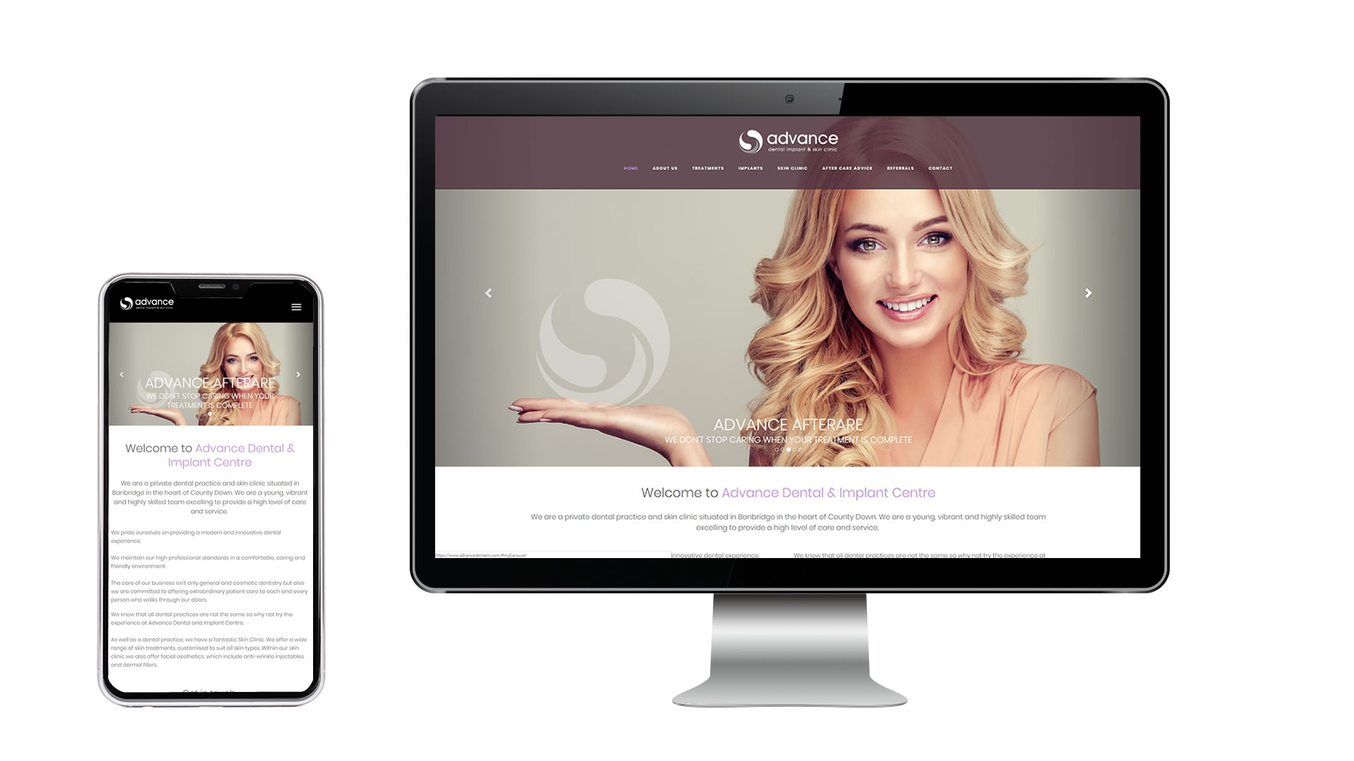 Dental Website designed and built by Katrina Taylor