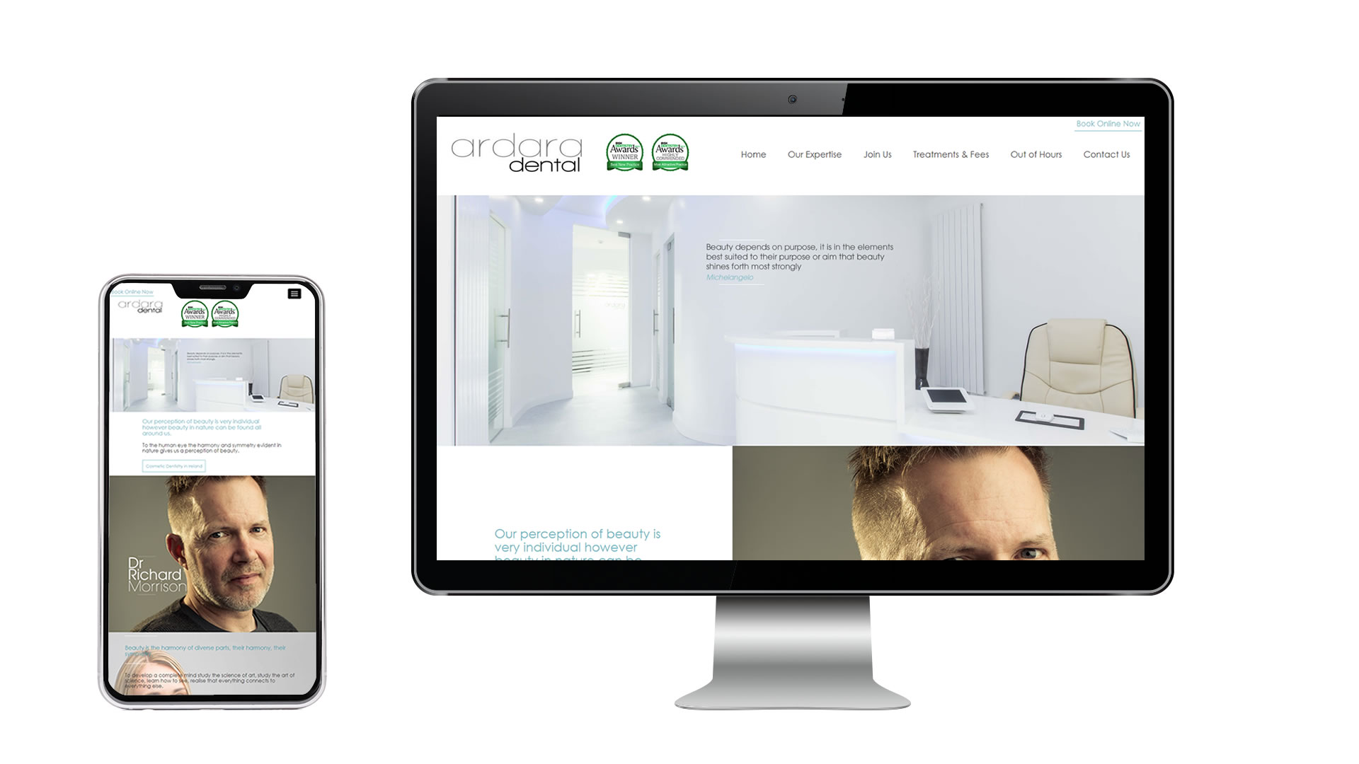 Dental Website designed and built by Katrina Taylor