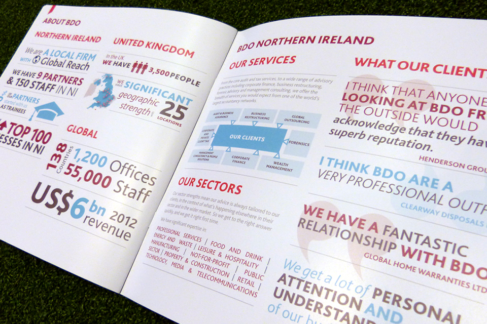 Corporate brochure design and print by Liam Mulherin