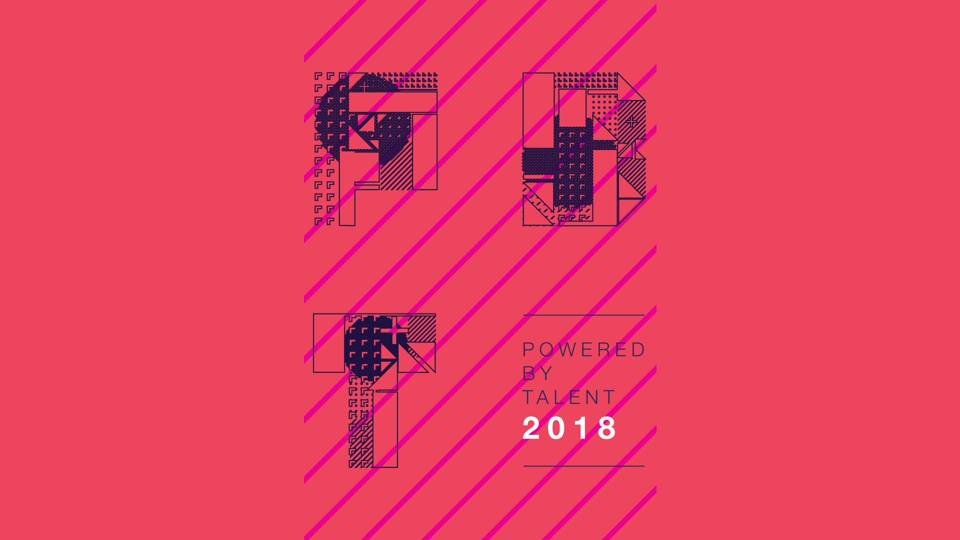 Red colour variant of Powered by Talent poster